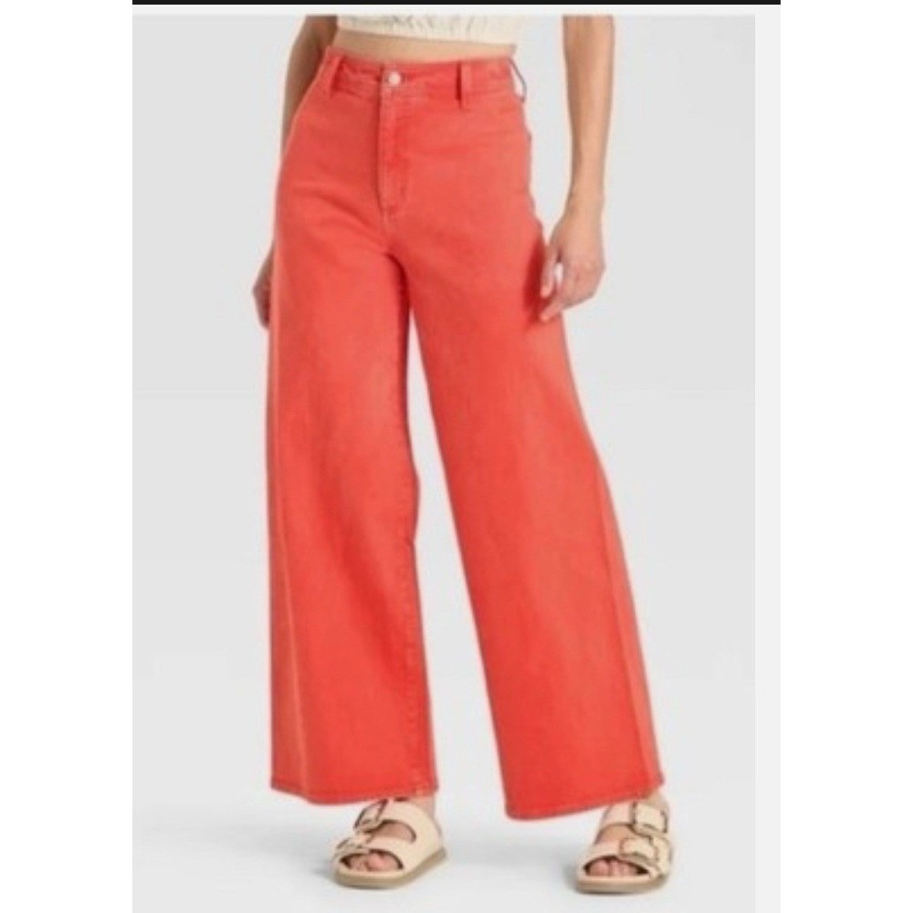 Women's High Rise Sailor Wide Leg Ankle Jeans Size 4 Universal Thread